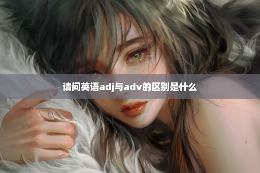 请问英语adj与adv的区别是什么