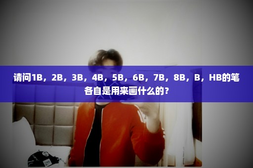 请问1B，2B，3B，4B，5B，6B，7B，8B，B，HB的笔各自是用来画什么的？