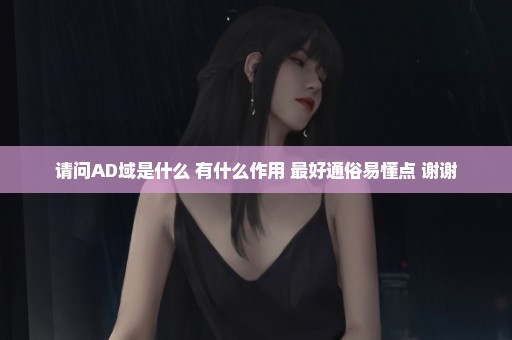 请问AD域是什么 有什么作用 最好通俗易懂点 谢谢