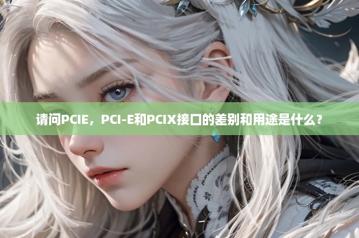 请问PCIE，PCI-E和PCIX接口的差别和用途是什么？