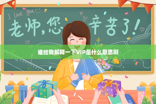 谁给我解释一下VIP是什么意思啊