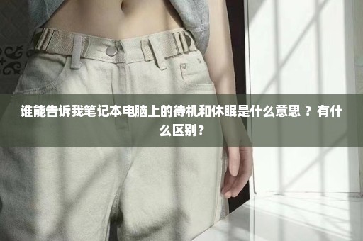 谁能告诉我笔记本电脑上的待机和休眠是什么意思 ？有什么区别？