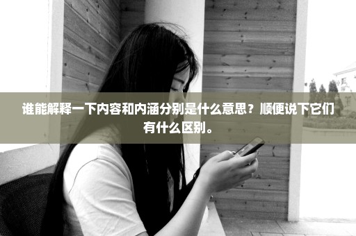 谁能解释一下内容和内涵分别是什么意思？顺便说下它们有什么区别。