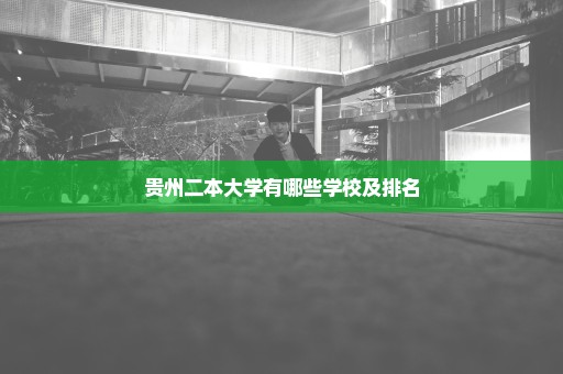 贵州二本大学有哪些学校及排名