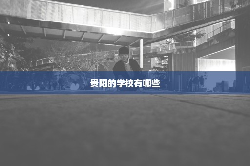 贵阳的学校有哪些