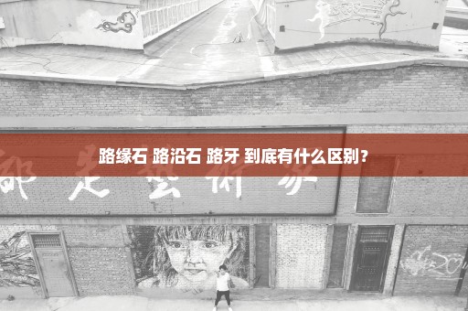 路缘石 路沿石 路牙 到底有什么区别？