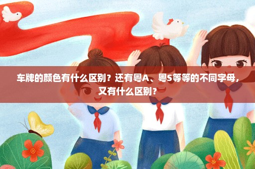 车牌的颜色有什么区别？还有粤A、粤S等等的不同字母，又有什么区别？