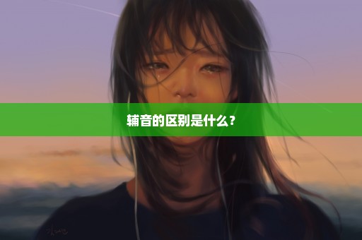 辅音的区别是什么？