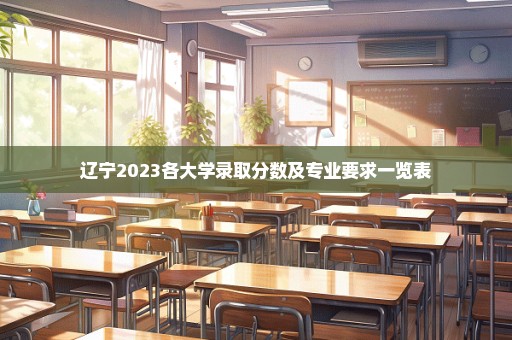 辽宁2023各大学录取分数及专业要求一览表