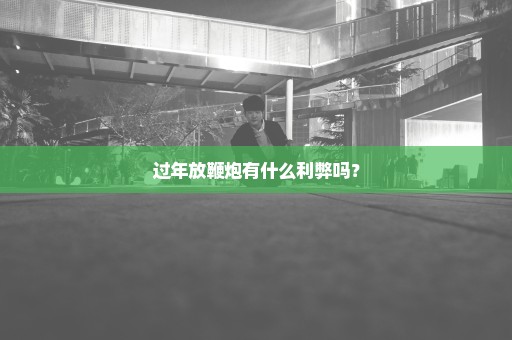 过年放鞭炮有什么利弊吗？