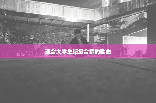 适合大学生班级合唱的歌曲