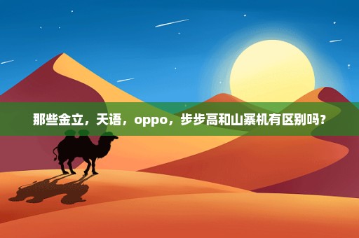 那些金立，天语，oppo，步步高和山寨机有区别吗？