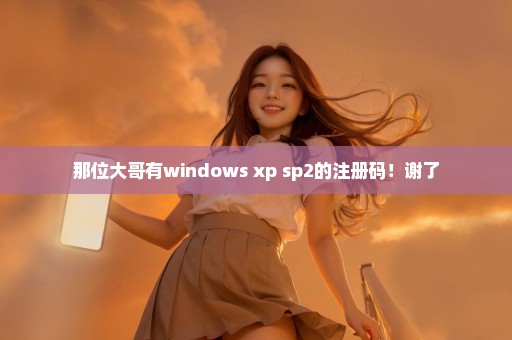 那位大哥有windows xp sp2的注册码！谢了