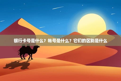 银行卡号是什么？帐号是什么？它们的区别是什么