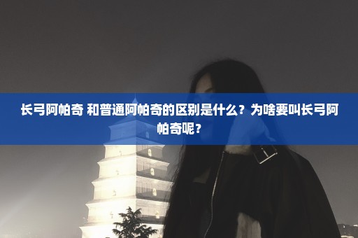 长弓阿帕奇 和普通阿帕奇的区别是什么？为啥要叫长弓阿帕奇呢？