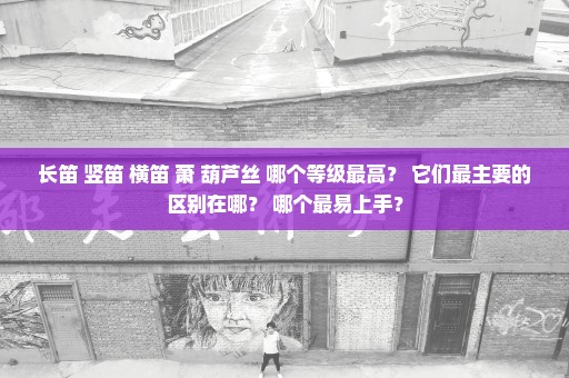 长笛 竖笛 横笛 萧 葫芦丝 哪个等级最高？ 它们最主要的区别在哪？ 哪个最易上手？