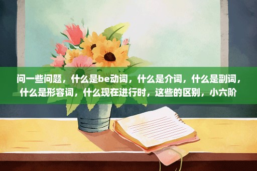 问一些问题，什么是be动词，什么是介词，什么是副词，什么是形容词，什么现在进行时，这些的区别，小六阶