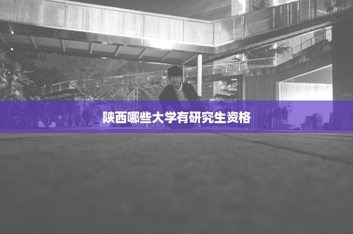 陕西哪些大学有研究生资格