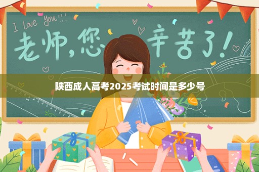 陕西成人高考2025考试时间是多少号