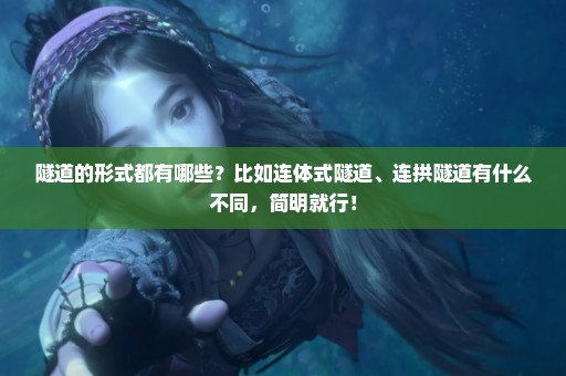 隧道的形式都有哪些？比如连体式隧道、连拱隧道有什么不同，简明就行！