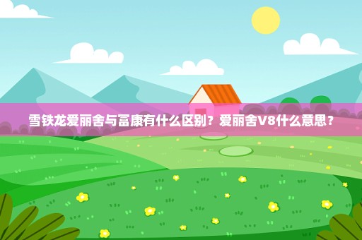 雪铁龙爱丽舍与富康有什么区别？爱丽舍V8什么意思？