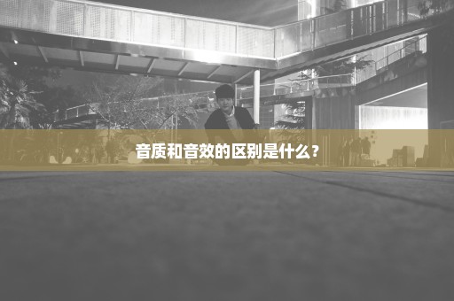 音质和音效的区别是什么？