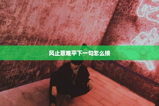 风止意难平下一句怎么接