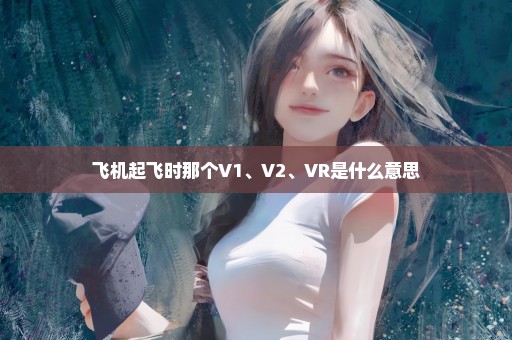 飞机起飞时那个V1、V2、VR是什么意思