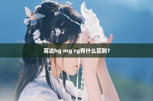 高达hg mg rg有什么区别？