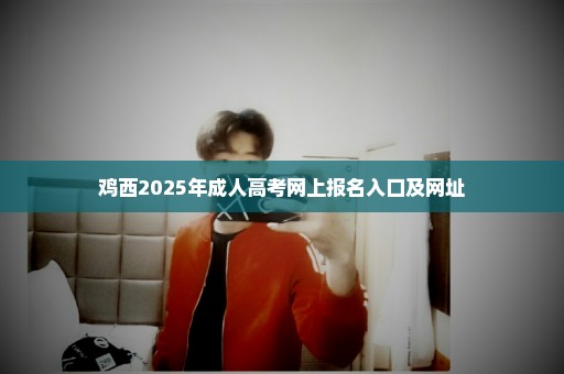 鸡西2025年成人高考网上报名入口及网址