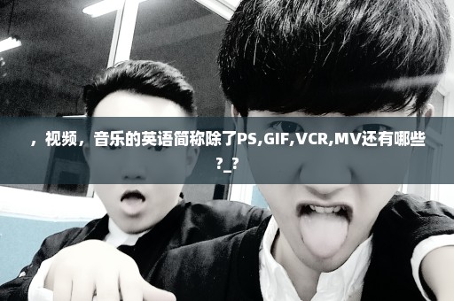 ，视频，音乐的英语简称除了PS,GIF,VCR,MV还有哪些?_?