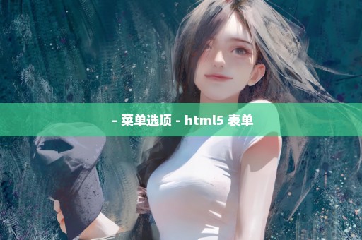  - 菜单选项 - html5 表单