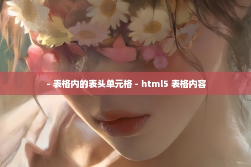  - 表格内的表头单元格 - html5 表格内容