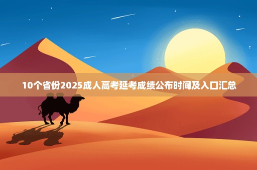 10个省份2025成人高考延考成绩公布时间及入口汇总