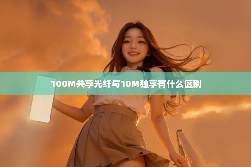 100M共享光纤与10M独享有什么区别