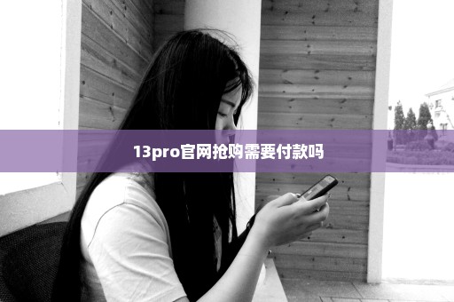 13pro官网抢购需要付款吗