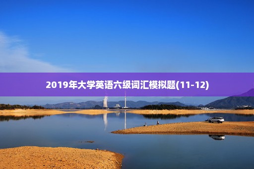 2019年大学英语六级词汇模拟题(11-12)