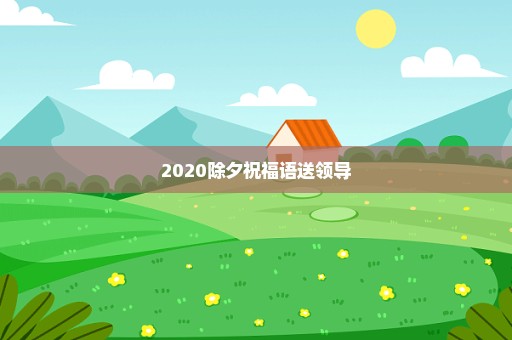 2020除夕祝福语送领导