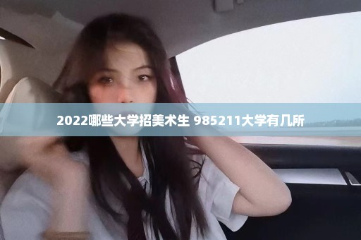 2022哪些大学招美术生 985211大学有几所