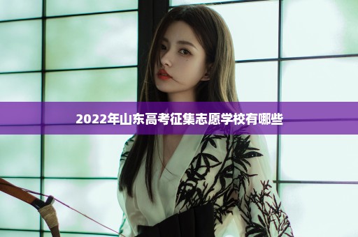 2022年山东高考征集志愿学校有哪些