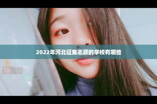 2022年河北征集志愿的学校有哪些