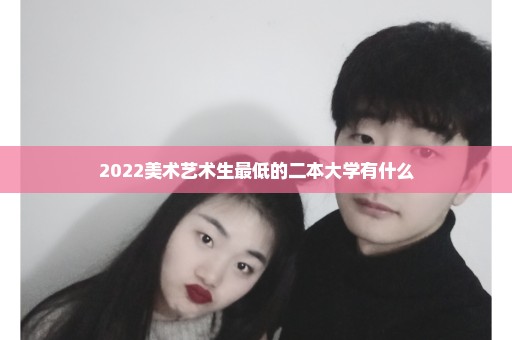 2022美术艺术生最低的二本大学有什么