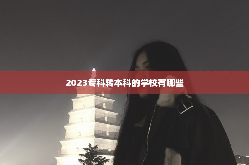 2023专科转本科的学校有哪些