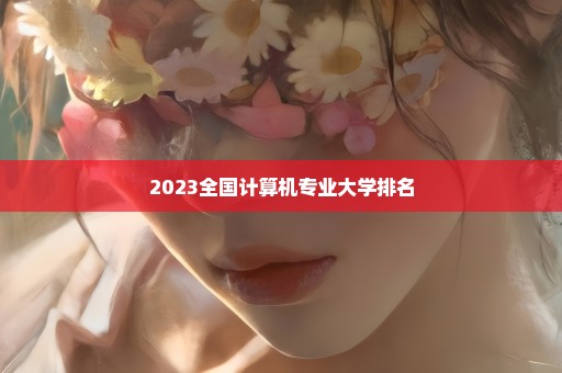 2023全国计算机专业大学排名