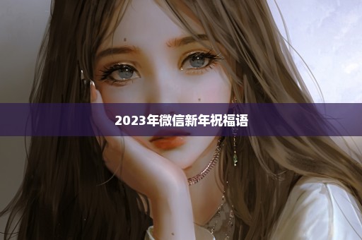 2023年微信新年祝福语