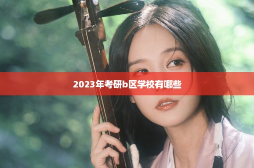 2023年考研b区学校有哪些