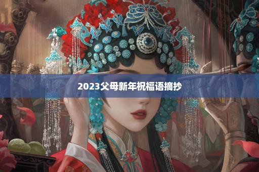 2023父母新年祝福语摘抄