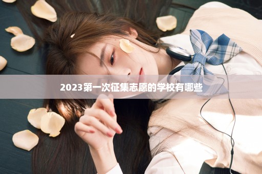 2023第一次征集志愿的学校有哪些