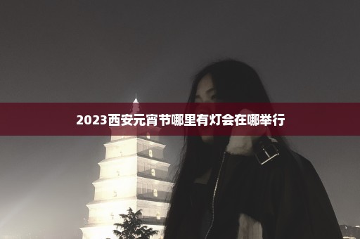 2023西安元宵节哪里有灯会在哪举行