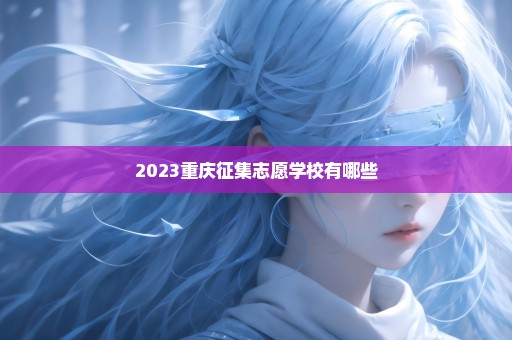 2023重庆征集志愿学校有哪些